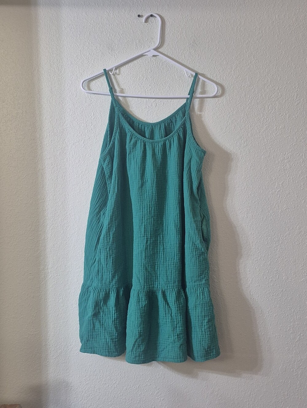 Universal Thread Teal Spaghetti-Strap Casual Dress - Picture 2 of 2